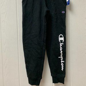 Champion SZ Small (7/8) Black Fleece Jogger Sweatpants Big Girls Pockets